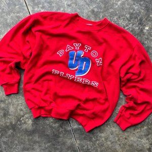 Dayton Flyers university Clothing Sweatshirt shirt red vintage vtg
